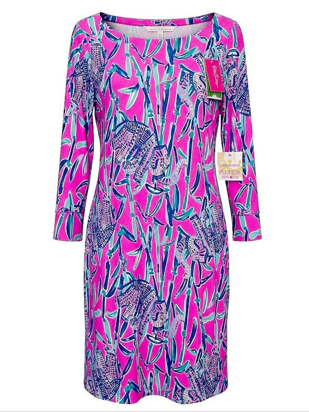 NWT! Lilly Pulitzer Pink & Blue Printed Shift Dress